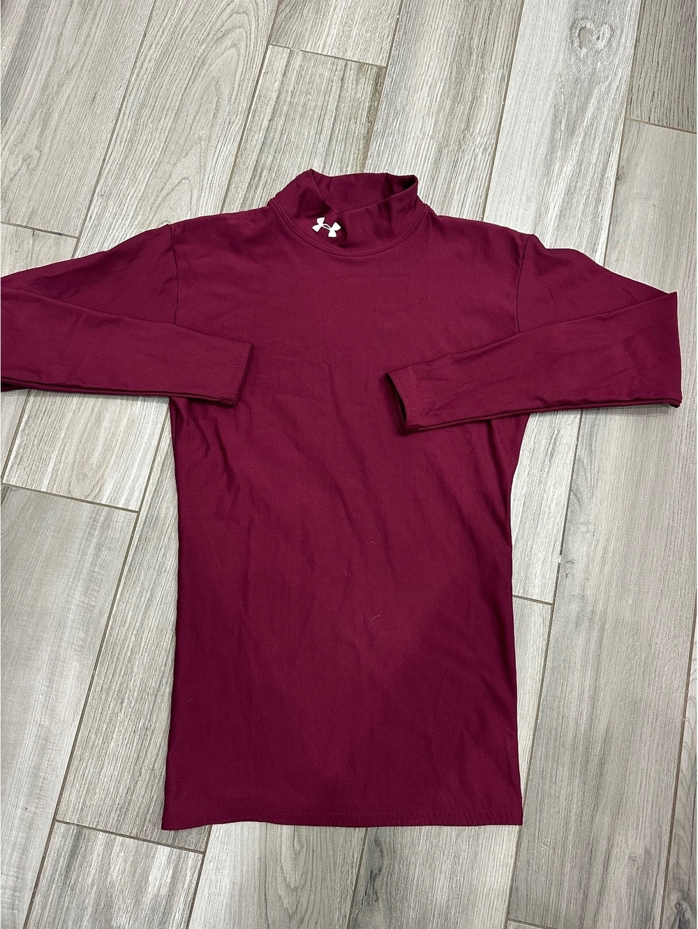 Under Armour ColdGear Compression Long Sleeve Shirt Medium Burgundy